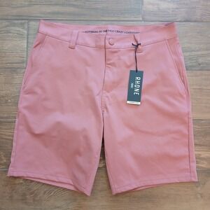 Rhone Shorts Mens 31 Pink Golf Commuter Performance Stretch‎ Flex Casual Hybrid